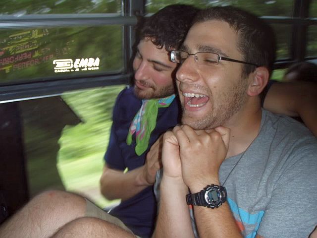 Coleman and Mark on the way to Moni